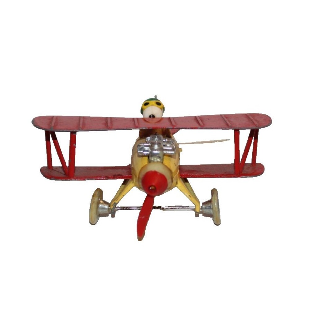 Vintage 1965 SNOOPY AIRPLANE WWI Flying Ace Biplane Aviva Toy Co